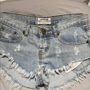 Light Wash One Teaspoon Bonita Jean Shorts